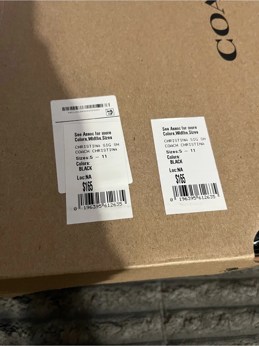 Coach black platform